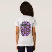 紫色のマーゲライト模様 Tシャツ (裏面フル)