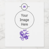 紫色のミスタープロTriceratops熟練した古代 ワインラベル (シングルラベル)