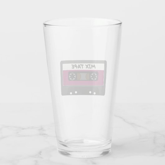 紫色のミックステープ- 80Sおよび90Sのレトロ刺激を受けた贈与 タンブラーグラス (裏面)