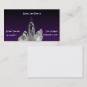 紫色のミネラル水晶のロゴ 名刺 (正面/裏面)