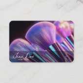 紫色のメイクアップブラシを作成する 名刺 (正面)