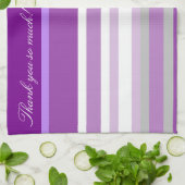 紫色のメイブと白 キッチンタオル (折り畳み)