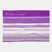 紫色のメイブと白 キッチンタオル (横)