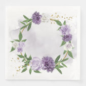 紫色のメイブホワイトフローラリース (正面)