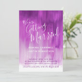 紫色のメイブ梅モダン結婚式招待状 招待状 (スタンド正面)
