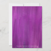 紫色のメイブ梅モダン結婚式招待状 招待状 (裏面)