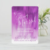 紫色のメイブ梅モダン結婚式招待状 招待状 (スタンド正面)