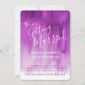 紫色のメイブ梅モダン結婚式招待状 招待状 (正面)