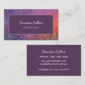 紫色のメエレガントグランジタルのテクスチャ 名刺 (正面/裏面)