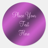 紫色のメタリックフォイルフェイクカスタマイズ可能なシール ラウンドシール (正面)