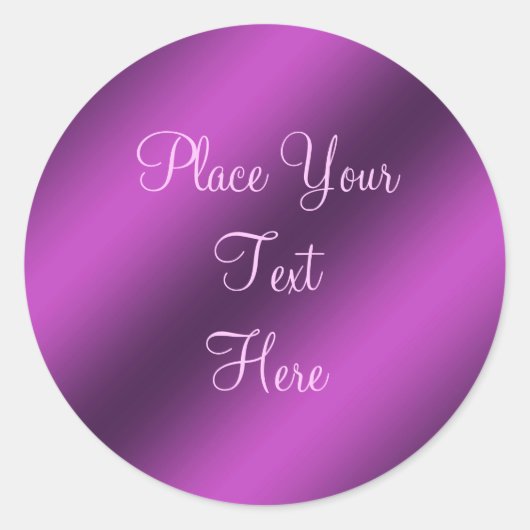 紫色のメタリックフォイルフェイクカスタマイズ可能なシール ラウンドシール (正面)