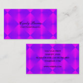 紫色のメタリックルックダイヤモンドタイル 名刺 (正面/裏面)