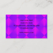 紫色のメタリックルックダイヤモンドタイル 名刺 (裏面)
