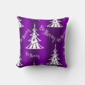 紫色のメリークリスマス クッション (正面)