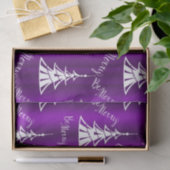 紫色のメリークリスマス 薄葉紙 (ギフト)