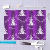 紫色のメリークリスマス 薄葉紙 (クラフト)