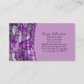 紫色のモザイクきらきら光るな洗練された名刺 名刺 (裏面)