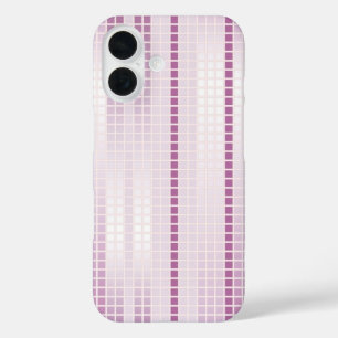 紫色のモザイクタイル iPhone 16ケース