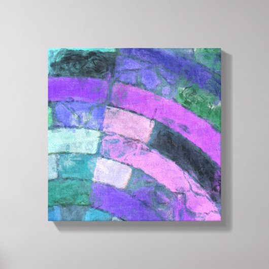 紫色のモザイク キャンバスプリント (正面)