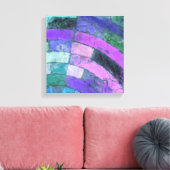 紫色のモザイク キャンバスプリント (インサイチュ (リビング))