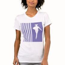 紫色のモダンファッションストライプシルエット