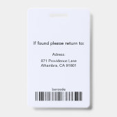 紫色のモダン従業員バッジテンプレートナースID バッジ (Back)