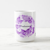 紫色のモノクロリースブリーズメイドコーヒーマグ コーヒーマグカップ (中央)