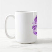 紫色のモノクロリースブリーズメイドコーヒーマグ コーヒーマグカップ (左)