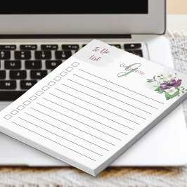 紫色のモノグラムの水色フローラを一覧表示するには ノートパッド