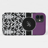 紫色のモノグラムのiPhone 5つのケース Case-Mate iPhoneケース (裏面(横))