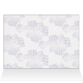 紫色のモノグラムテーブルのシーティングカード (内部横(上))