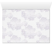 紫色のモノグラムテーブルのシーティングカード (内部横(下))