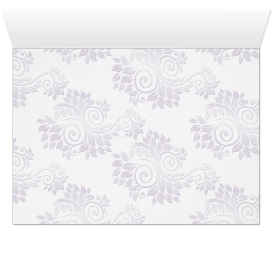 紫色のモノグラムテーブルのシーティングカード (内部横(下))