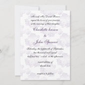 紫色のモノグラム結婚式招待状 招待状 (裏面)