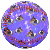 紫色のモルモット輝くソフトボール ソフトボール (正面左)