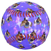 紫色のモルモット輝くソフトボール ソフトボール (裏面)