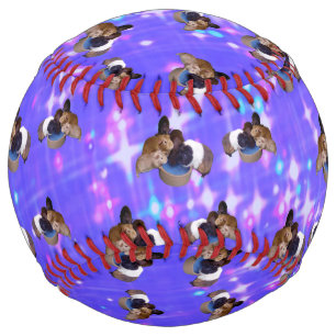 紫色のモルモット輝くソフトボール ソフトボール