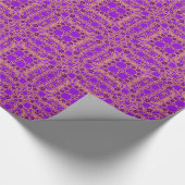 紫色のモロッコパターン ラッピングペーパー (角)