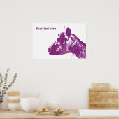 紫色のヤギのポスター ポスター (キッチン)