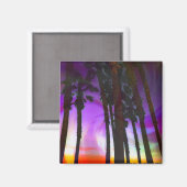 紫色のヤシ マグネット (正面/裏面)