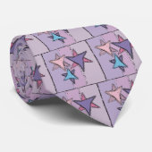 紫色のユダヤ人の星の効果のタイ ネクタイ (ロール)