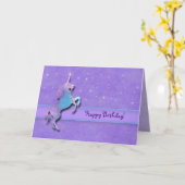 紫色のユニコーン カード (黄色い花)