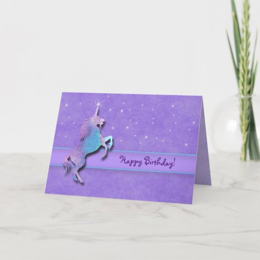 紫色のユニコーン カード (正面)