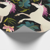 紫色のユニコーン ラッピングペーパー (角)