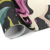 紫色のユニコーン ラッピングペーパー (ロールコーナー)