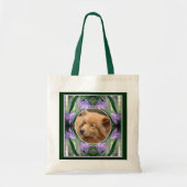 紫色のユリの花のフレーム独自の写真を作成 トートバッグ (正面)