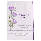 紫色のユーストマ結婚ス病 ミディアムペーパーバッグ (裏面)