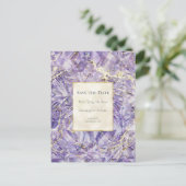 紫色のユーフォリアスピネル宝石の日付を保存 ポストカード (スタンド正面)