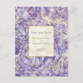 紫色のユーフォリアスピネル宝石の日付を保存 ポストカード (正面)