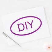 紫色のユーロスタイルの作成 楕円形シール (封筒)